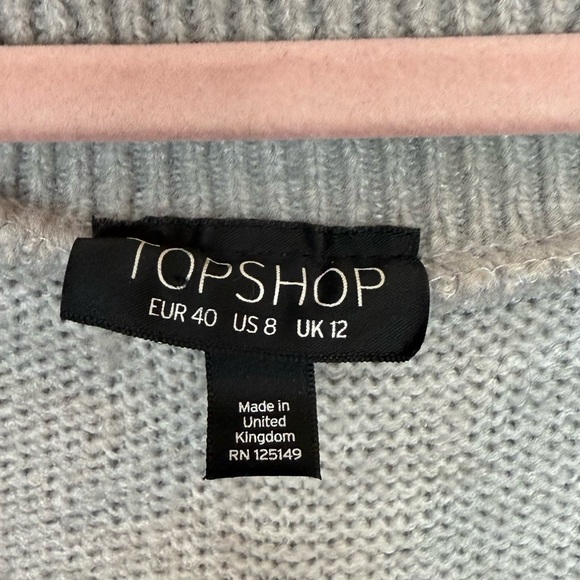 Topshop Light Gray Cowl Neck Sweater - Picture 2 of 7